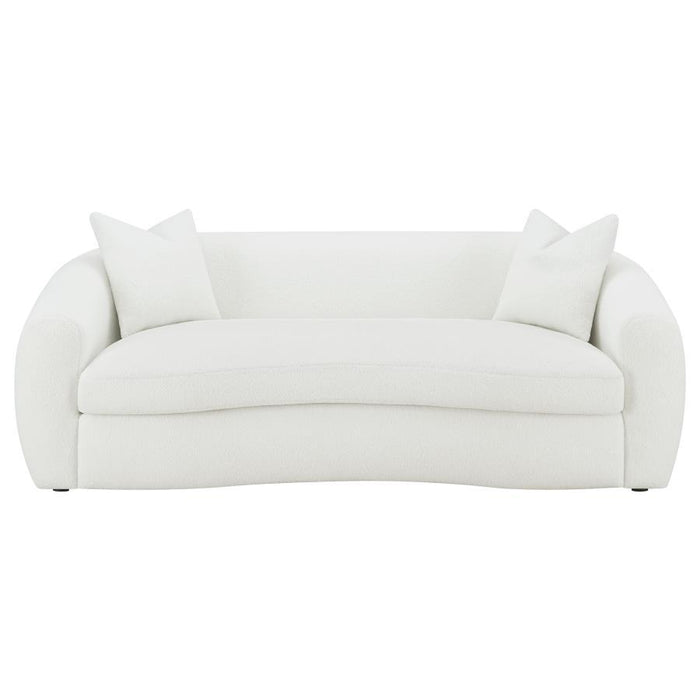 Isabella - Faux Sheepskin Upholstered Sofa Natural - Ivory