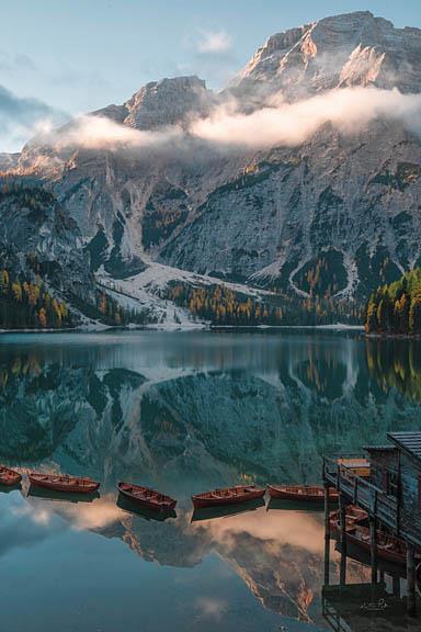 Boat House View By Martin Podt (Small) - Blue