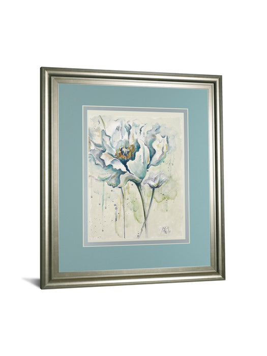 Fresh Poppies I By Patricia Pinto - Framed Print Wall Art - Blue