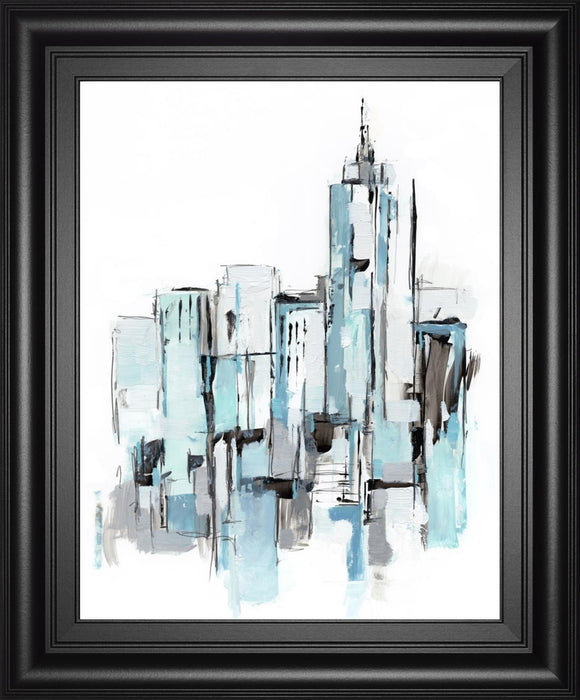 22x26 Blue City I By Ethan Harper - Light Blue