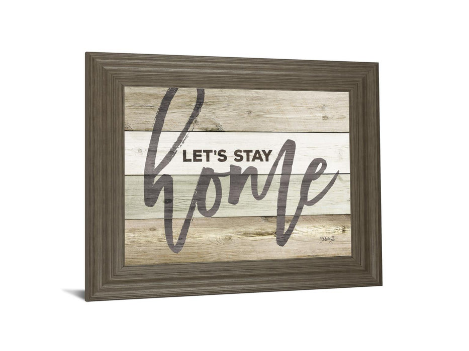 Let's Stay Home By Marla Rae - Framed Print Wall Art - Beige