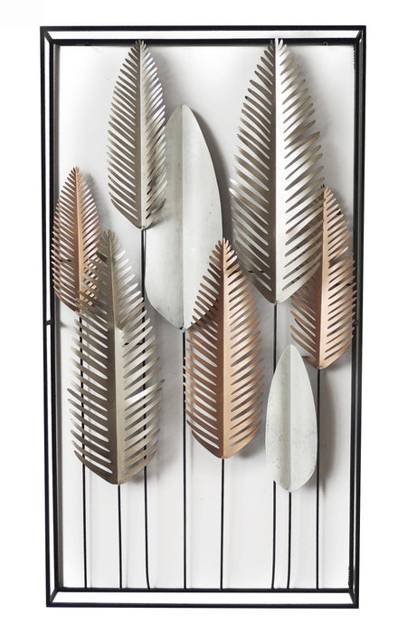 20x36 Metal Wall Decor - Pearl Silver