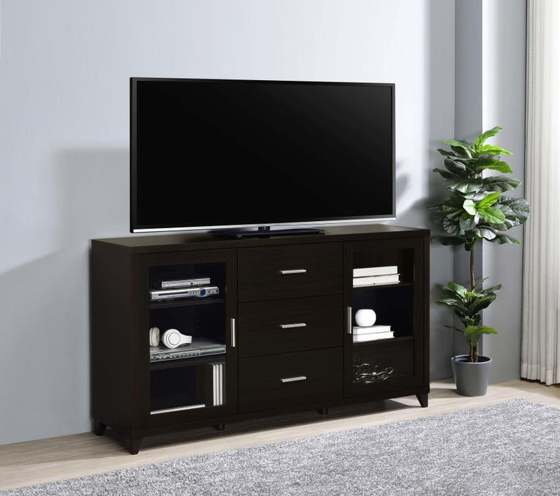 Lewes - 2 Door Engineered Wood TV Stand - Cappuccino