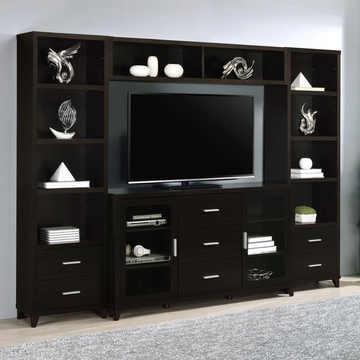 Lewes - 4 Piece TV Entertainment Center - Cappuccino