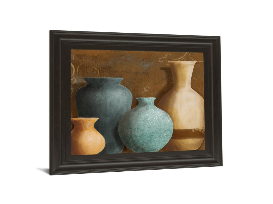 Ancient Clay Il By Lanie Loreth - Framed Print Wall Art - Blue