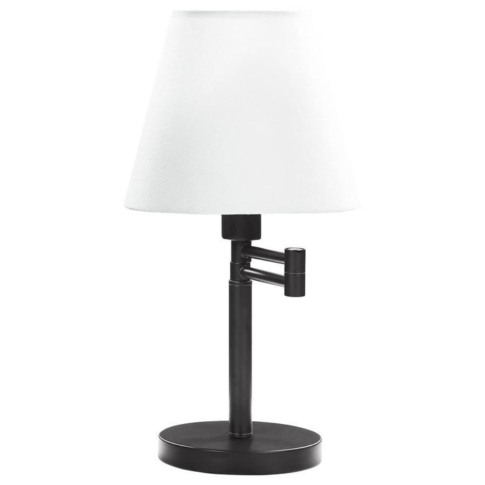 Colombe - Empire Shade Swing Arm Table Lamp - Black