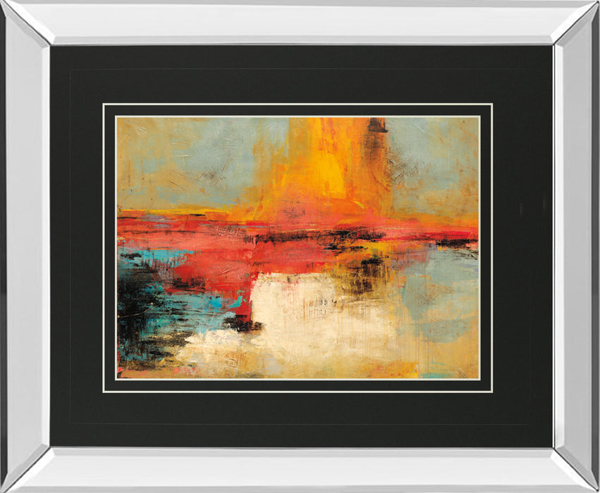 Acertijo By Santos Villareal - Mirror Framed Print Wall Art - Red