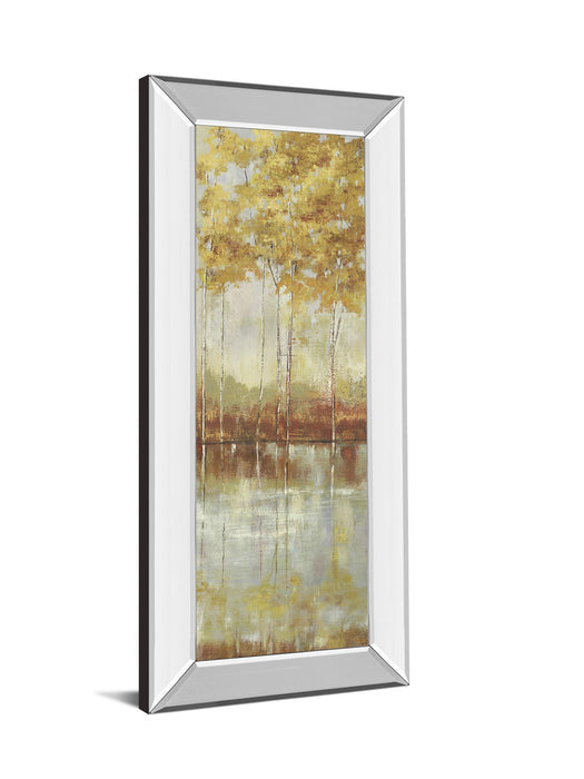 Reflections I By Allison Pearce - Mirror Framed Print Wall Art - Yellow