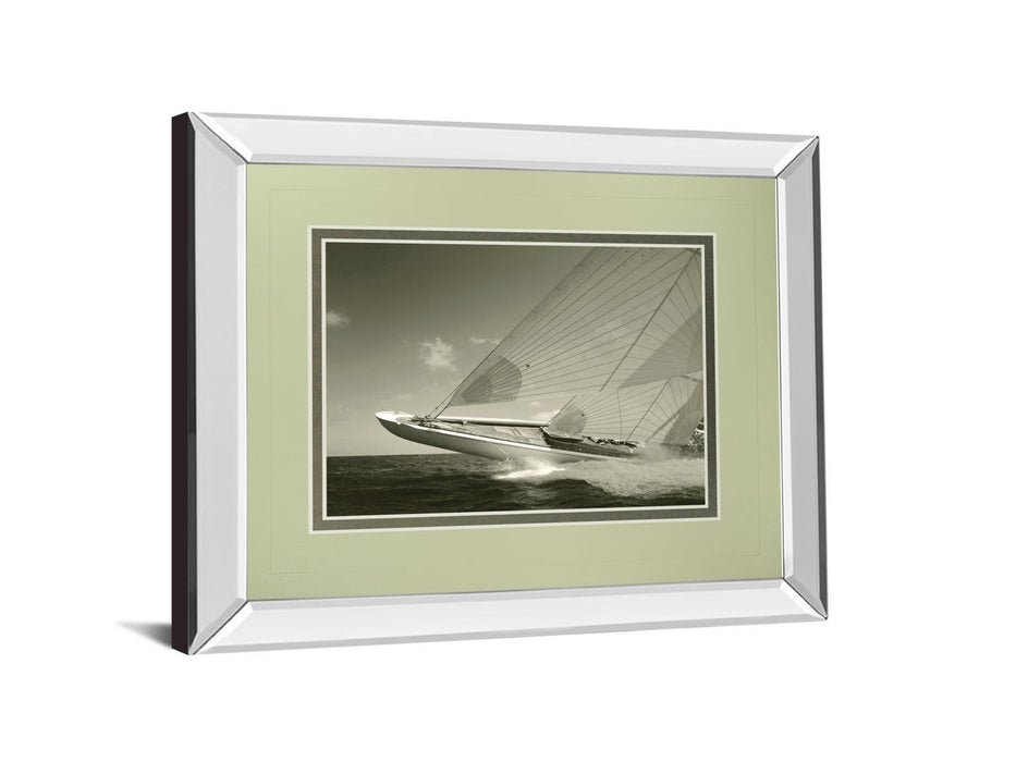 Sea Spray Il By Michael Kahn - Mirror Framed Print Wall Art - Black