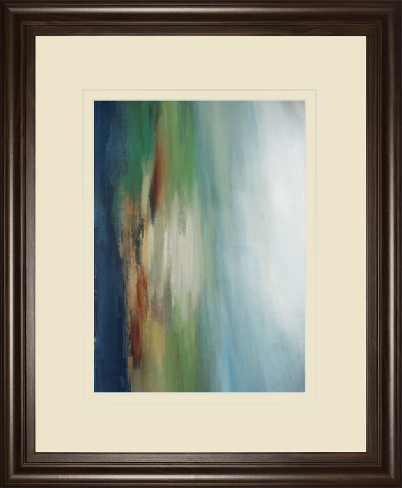 First Light By S. D'auguiar - Framed Print Wall Art - Blue