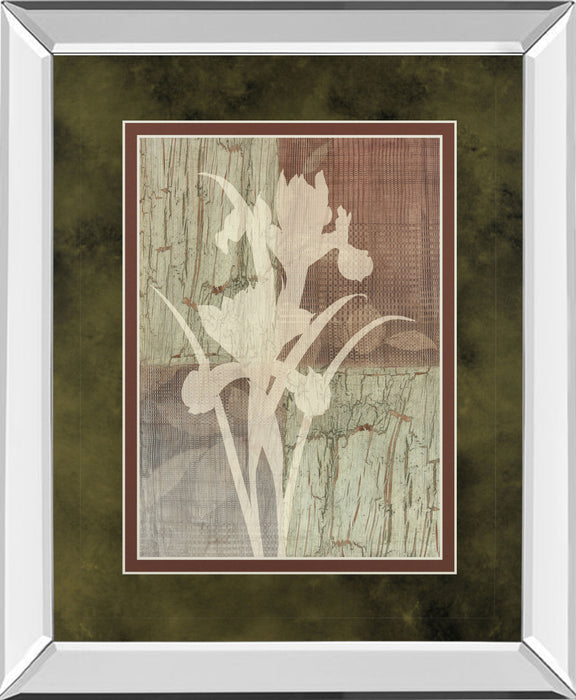 Iris Silhouette By Various - Mirror Framed Print Wall Art - White