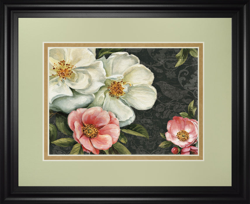 Floral Damask I By Lisa Audit - Framed Print Wall Art - White