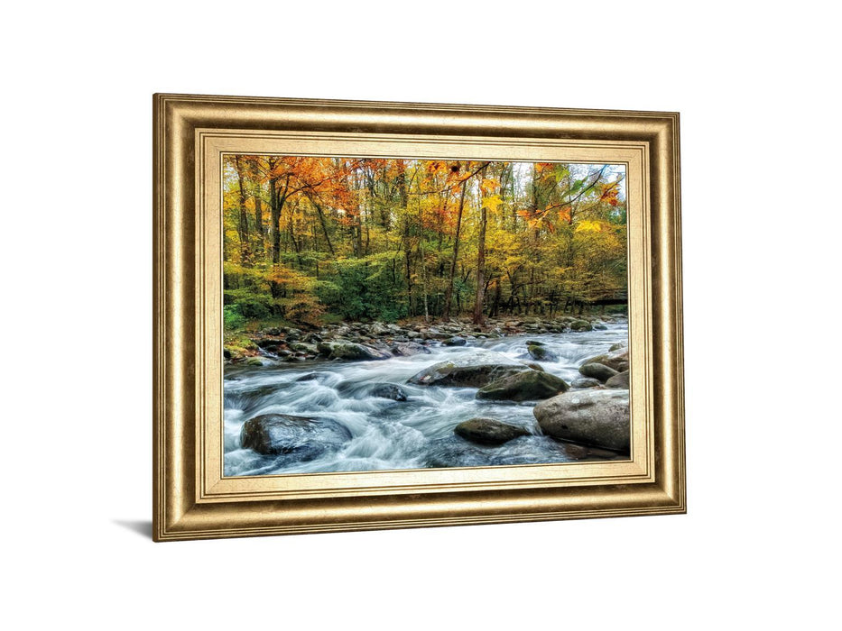 Painted Autumn By D. Burt - Framed Print Wall Art - Green