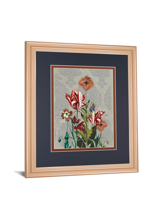 Summer Flowers Il By Ken Hurd - Framed Print Wall Art - Blue