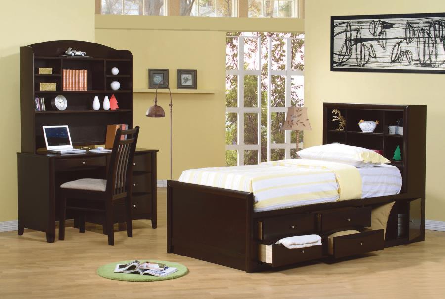 Phoenix - Wood Storage Bookcase Bed