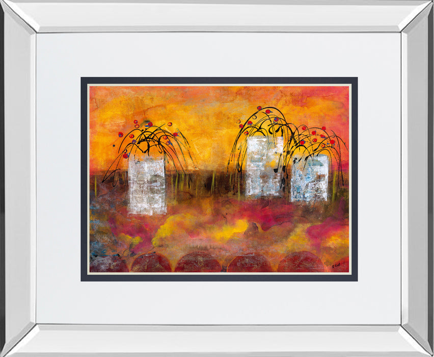 Old Boxes IV By Elliot - Mirror Framed Print Wall Art - Orange