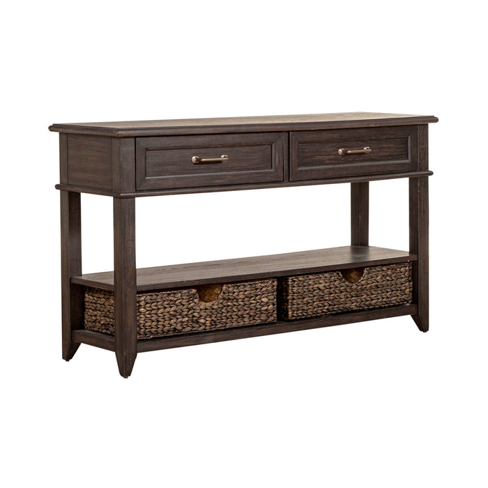 Mill Creek - 2 Drawer Sofa Table - Dark Brown