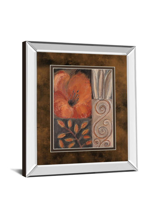 Orange Burst I By Rosie Abraham - Mirror Framed Print Wall Art - Orange