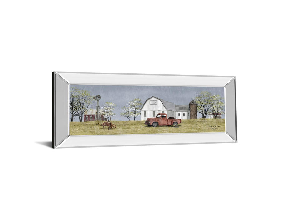 Spring On The Farm By Billy Jacobs - Mirrored Frame Wall Art - Dark Gray