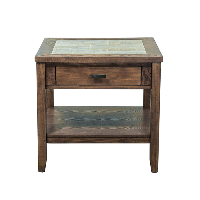 Mesa Valley - End Table - Dark Brown