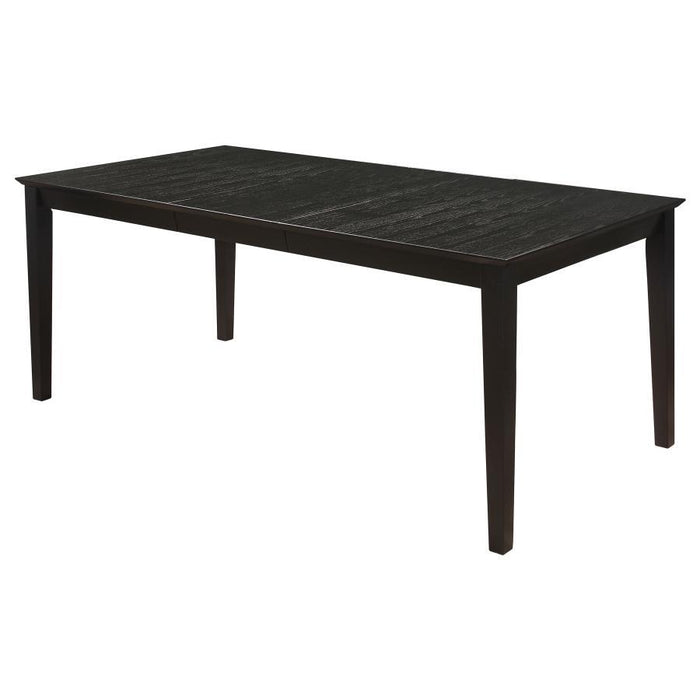 Louise - Rectangular Extension Leaf Dining Table - Black