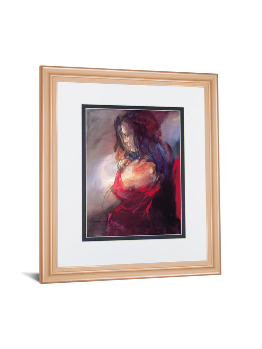 Odalisque Il By Christine Comyn - Framed Print Wall Art - Yellow