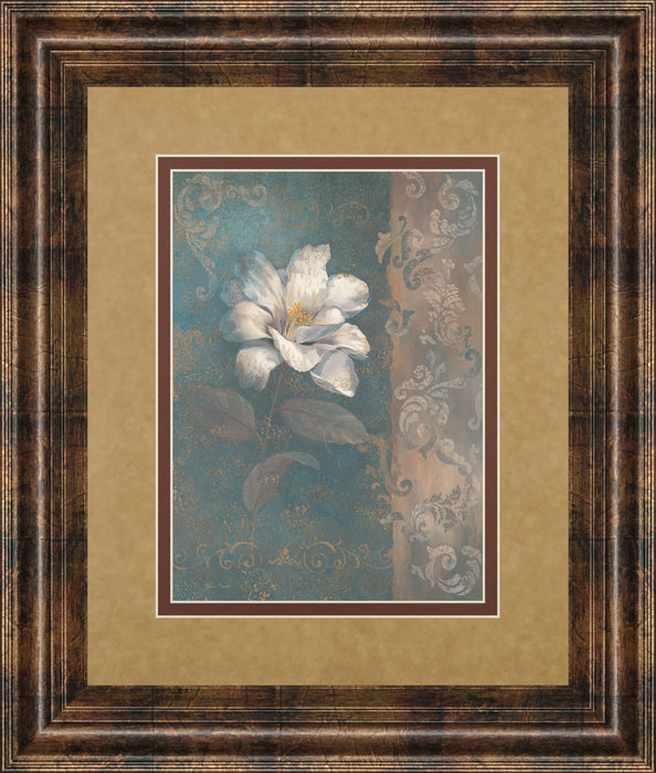 Floral Trans I By Vivian Flasch - Framed Print Wall Art - White