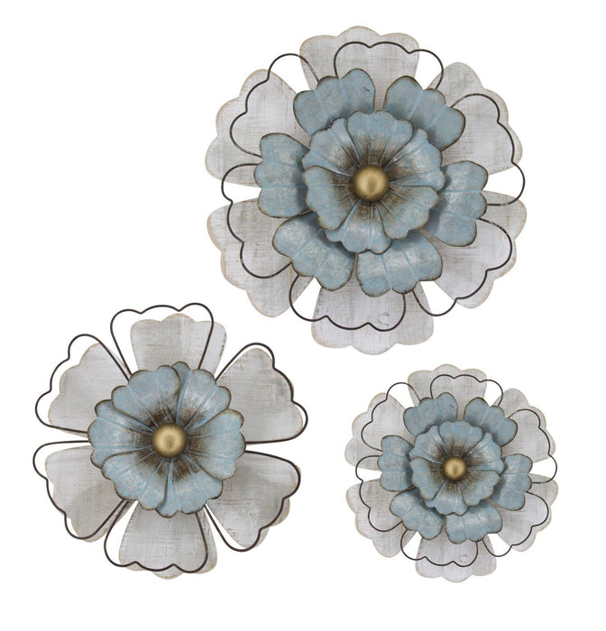 18x45 Metal Wall Decor - Light Blue