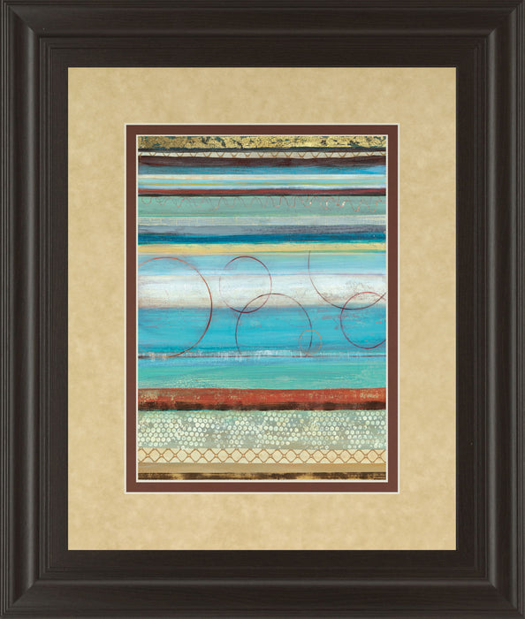 Strata I By Tava Studios - Framed Print Wall Art - Blue