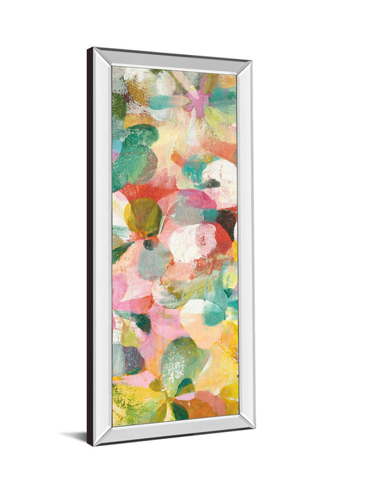 Happy Garden II By Danhui Nai - Mirrored Frame Wall Art - Pink