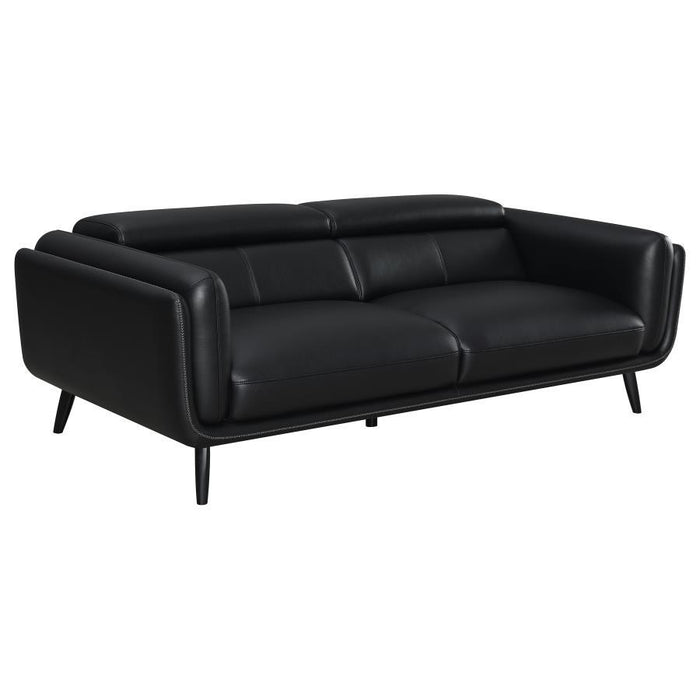 Shania - Upholstered Low Back Sofa - Black