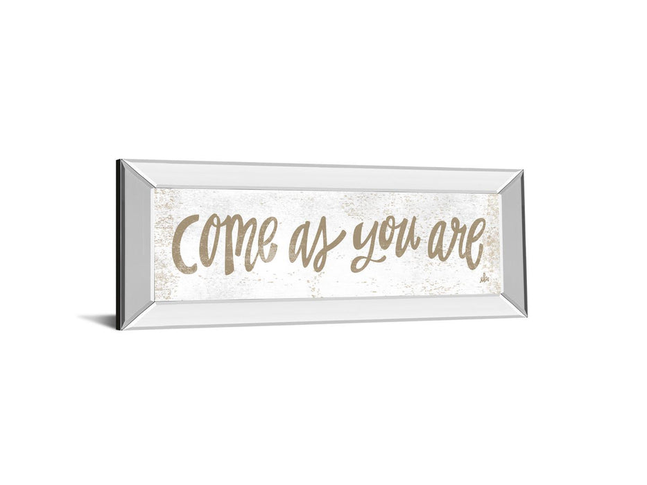 Come As You Are By Erin Barrett - Mirrored Frame Wall Art - White