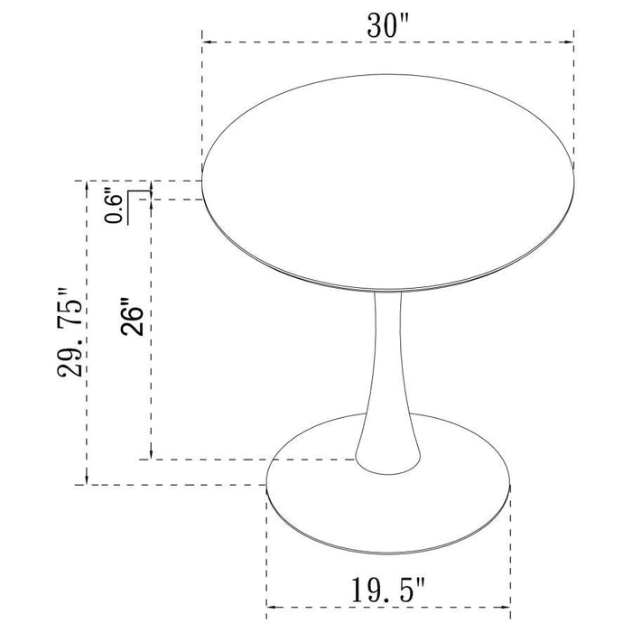 Arkell - Round Faux Marble Top Dining Table