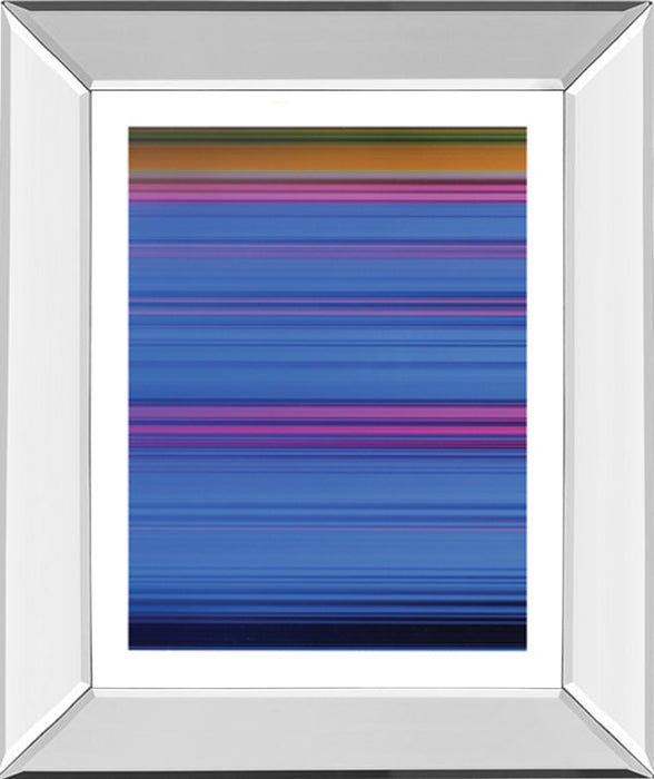 Abstract Blues By Mark Baker - Mirror Framed Print Wall Art - Blue