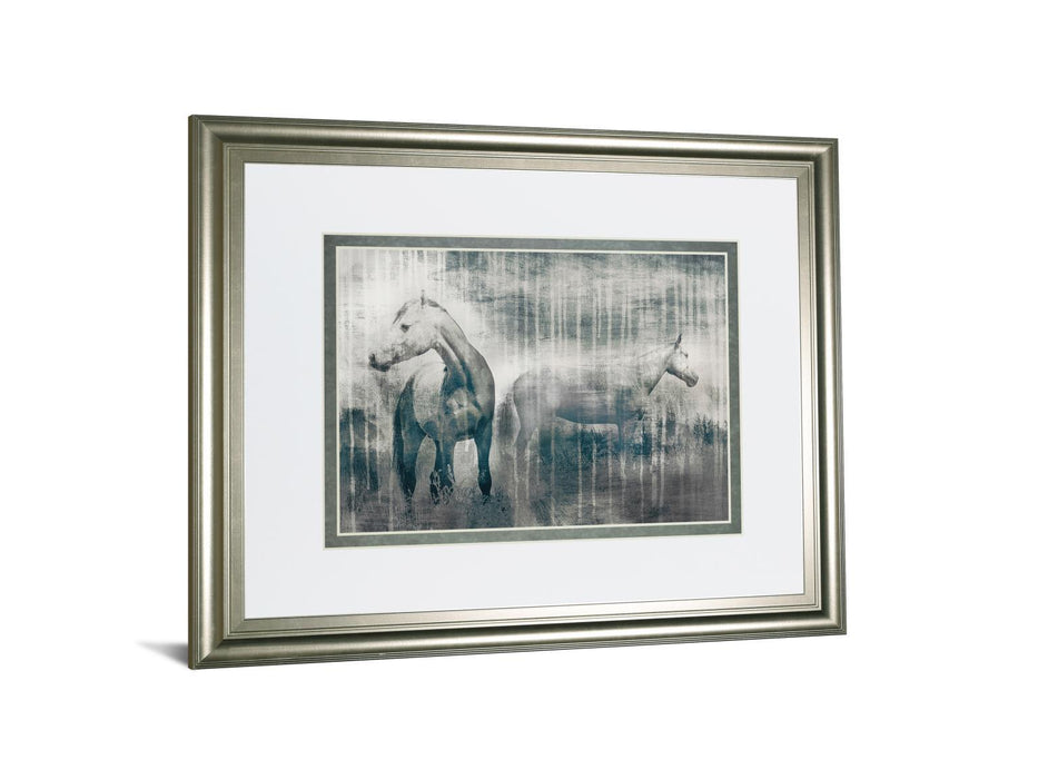 Grey Serenade By Edward Selkirk - Framed Print Wall Art - Blue