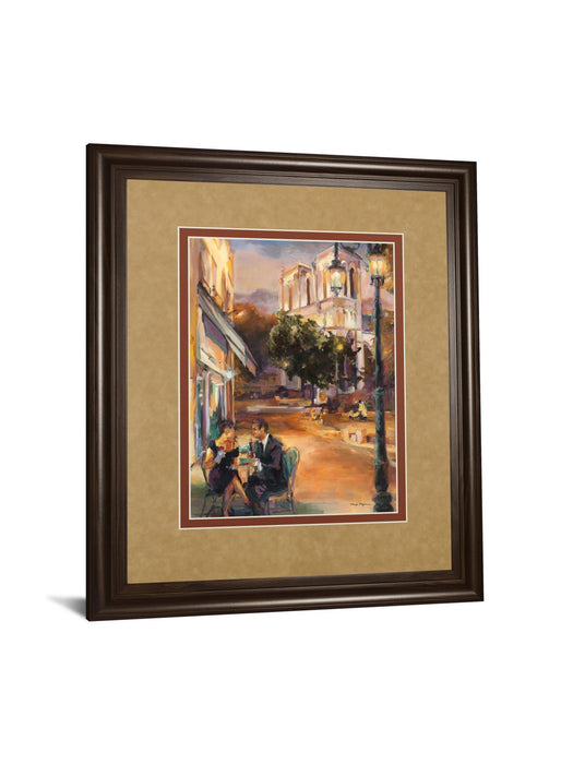 Twilight Time In Paris By Marilyn Hageman - Framed Print Wall Art - Gold