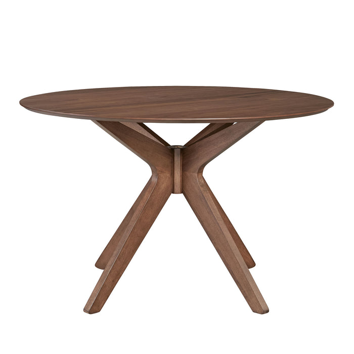 Space Savers - Round Pedestal Table - Dark Brown