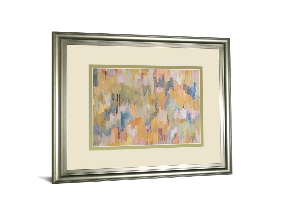 Concerto Grey By Robert Cresvell - Framed Print Wall Art - Yellow