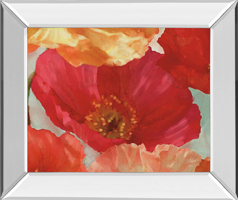 Incandescence Il By Pahl - Mirror Framed Print Wall Art - Red