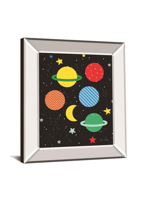 Outer Space By Ann Kelle - Mirror Framed Print Wall Art - Black