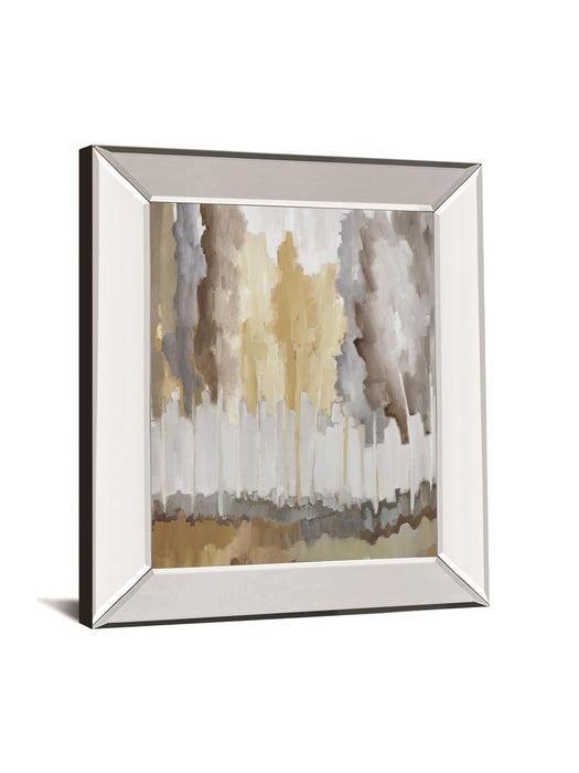 Edge Of The Field By Jacqueline Ellens - Mirror Framed Print Wall Art - Yellow