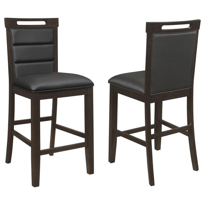 Prentiss - Upholstered Counter Chair (Set of 2) - Cappuccino