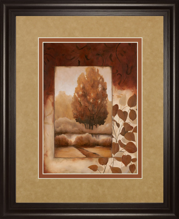 Fall Vignette Il By Carol Robinson - Framed Print Wall Art - Red