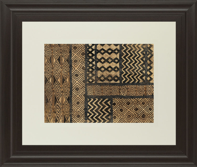 Kuba Abstract By Sue Schlabach - Framed Print Wall Art - Dark Brown