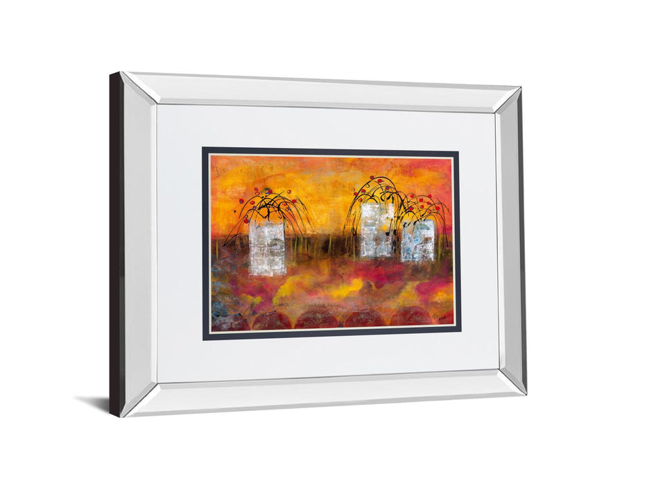 Old Boxes IV By Elliot - Mirror Framed Print Wall Art - Orange