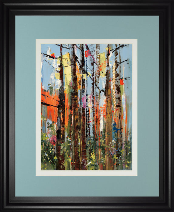 Eclectic Forest By Rebecca Meyers - Framed Print Wall Art - Red