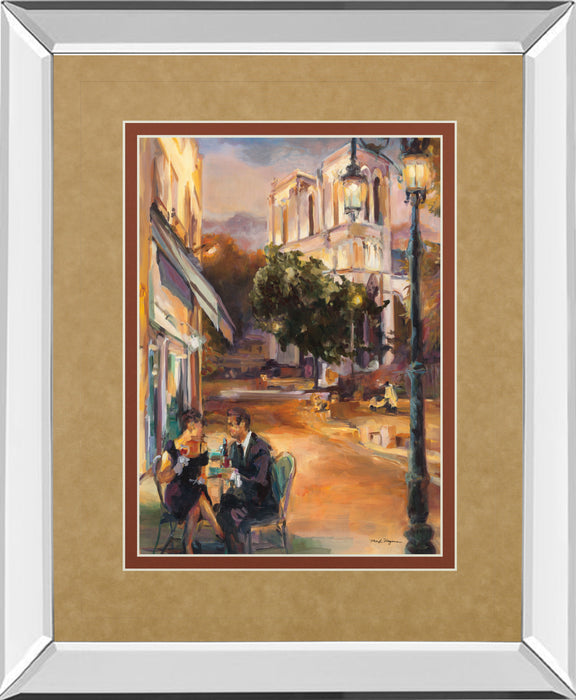 Twilight Time In Paris By Marilyn Hageman - Mirror Framed Print Wall Art - Gold