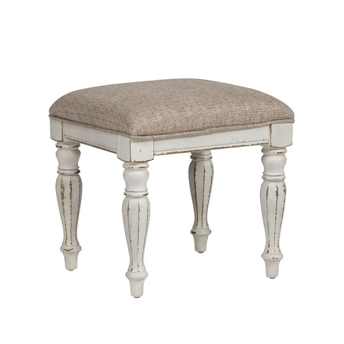 Magnolia Manor - Vanity Stool - White