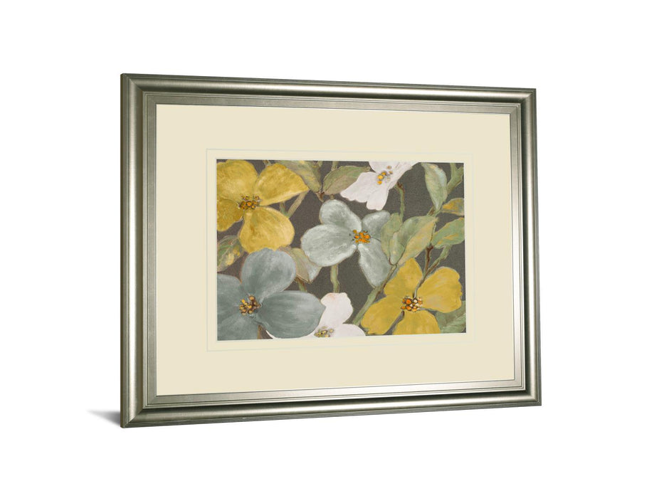 Garden Party In Gray 2 By Lanie Loreth - Framed Print Wall Art - Dark Gray