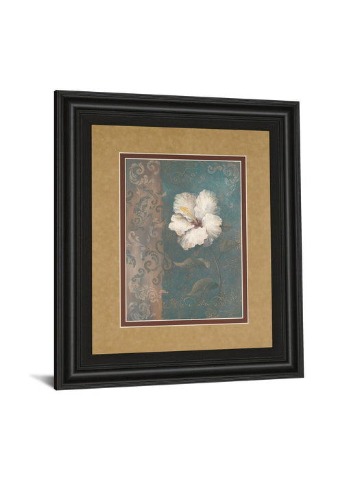 Floral Trans Il By Vivian Flasch - Framed Print Wall Art - White